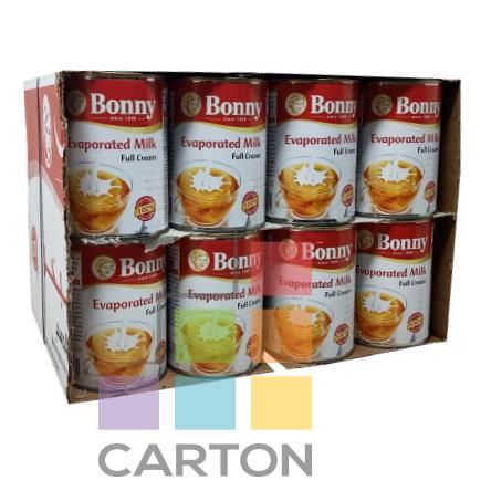 BONNY FULL CREAM EVAPORATED MILK 24*410GM